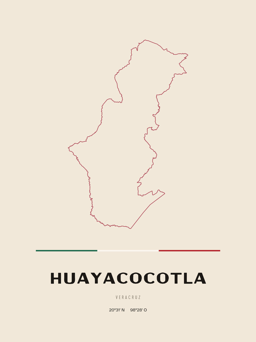 Framed poster of Huayacocotla, Veracruz.
