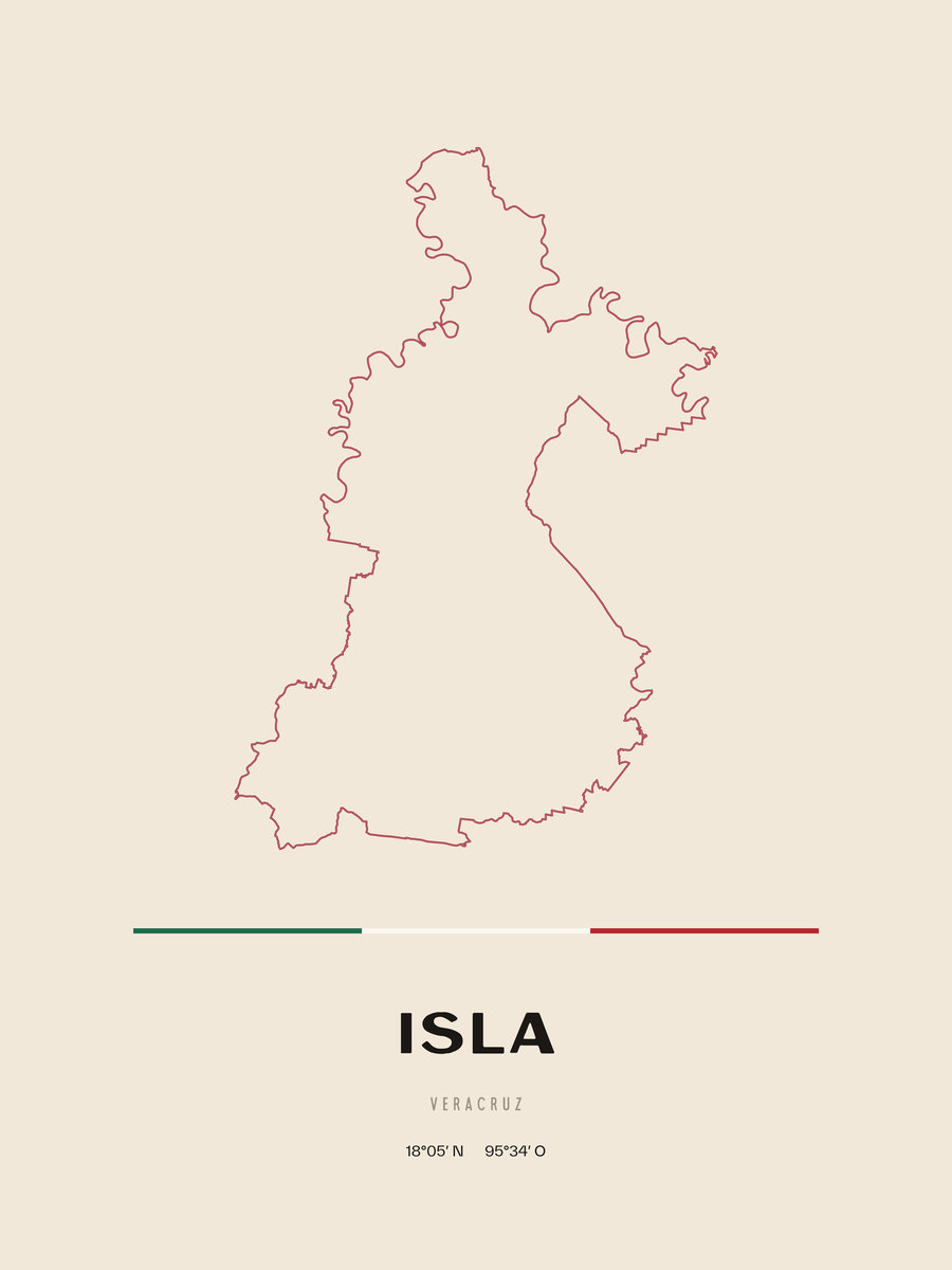 Framed poster of Isla, Veracruz.
