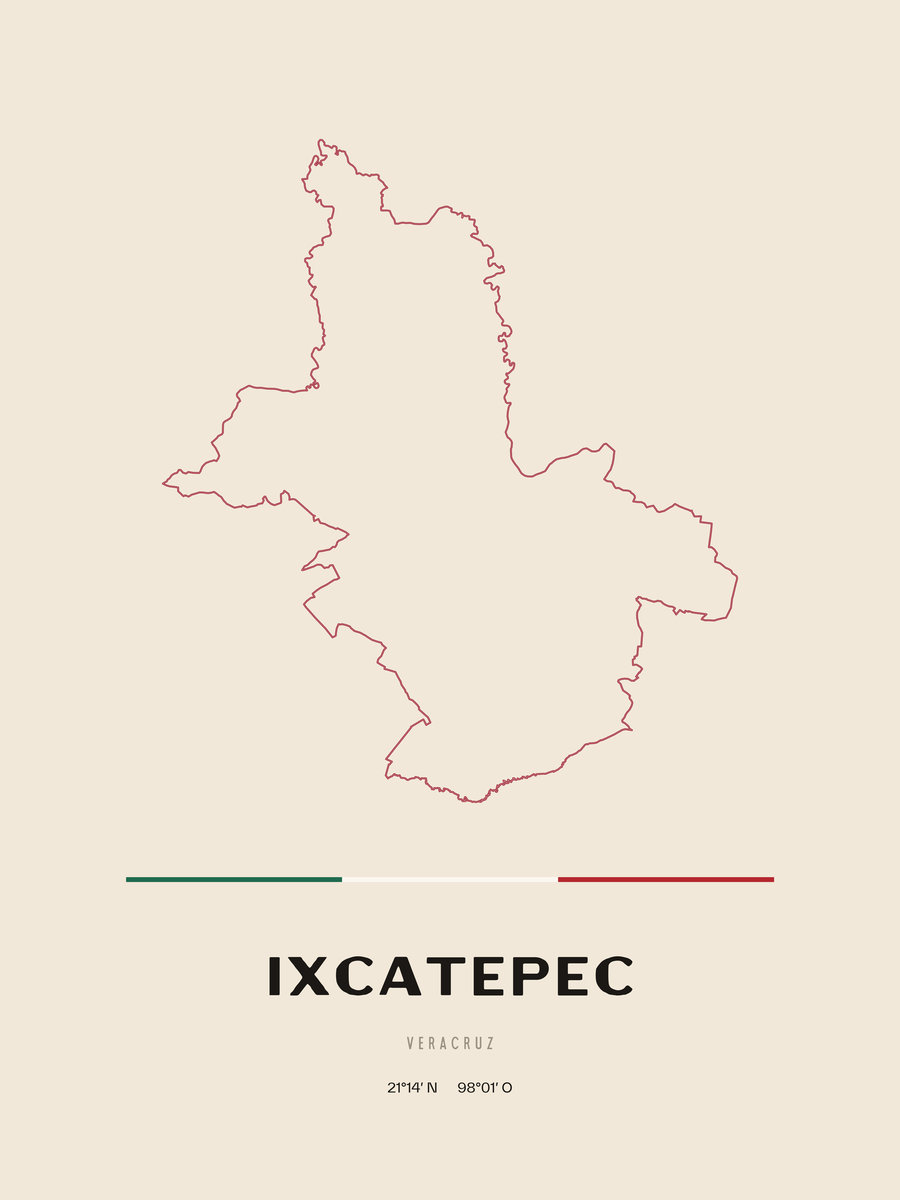 Framed poster of Ixcatepec, Veracruz.