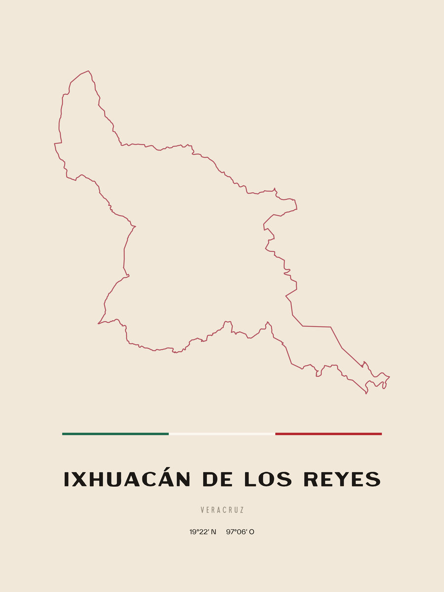 Framed poster of Ixhuacán de los Reyes, Veracruz.
