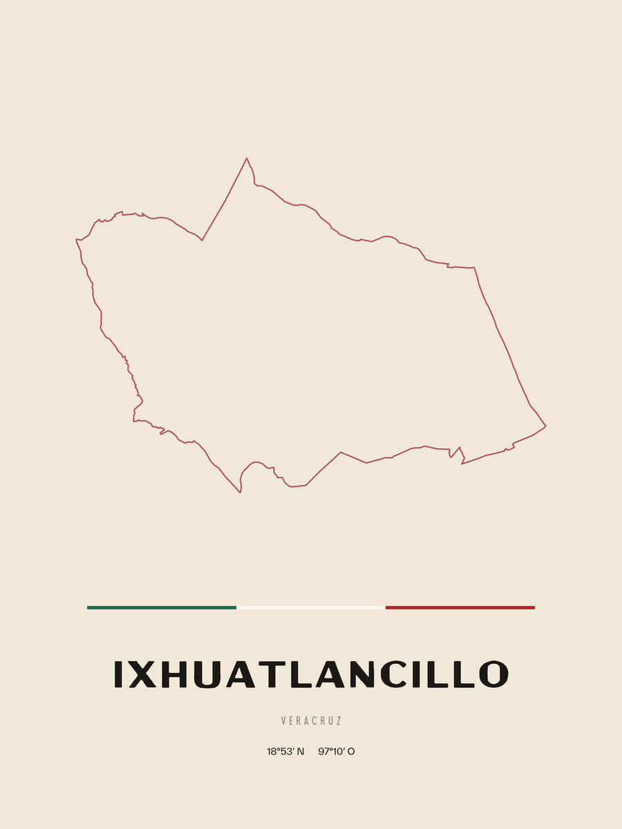 Framed poster of Ixhuatlancillo, Veracruz.