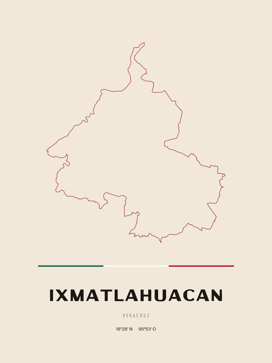 Framed poster of Ixmatlahuacan, Veracruz.