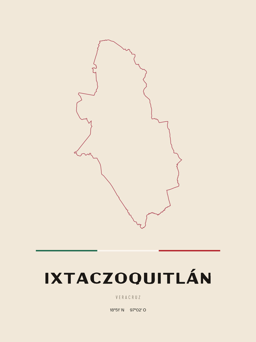 Framed poster of Ixtaczoquitlán, Veracruz.