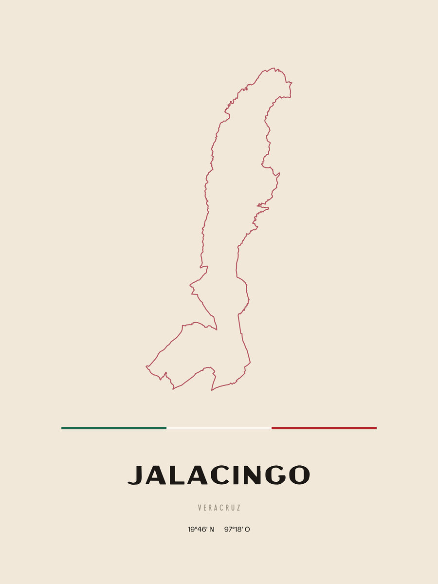 Framed poster of Jalacingo, Veracruz.