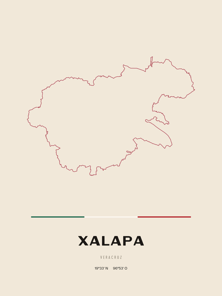 Framed poster of Xalapa, Veracruz.