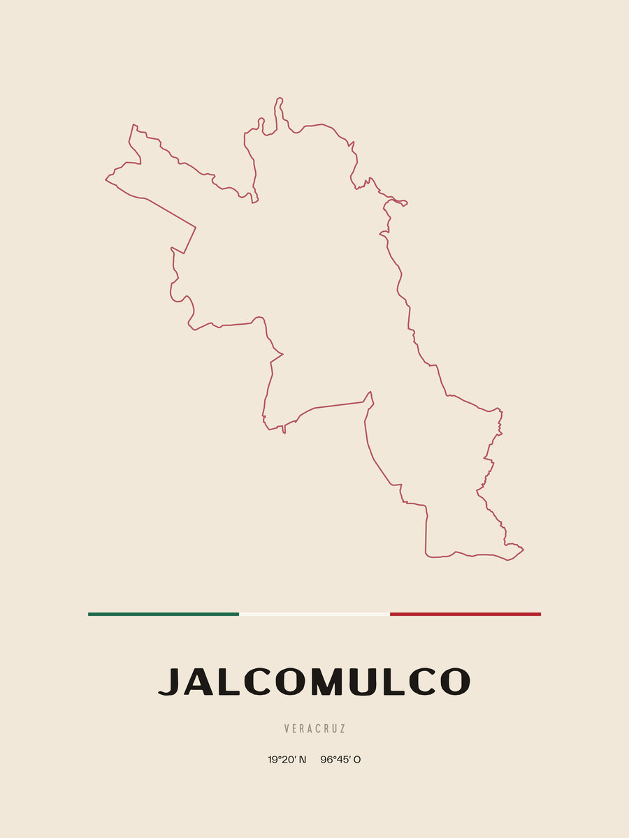 Framed poster of Jalcomulco, Veracruz.