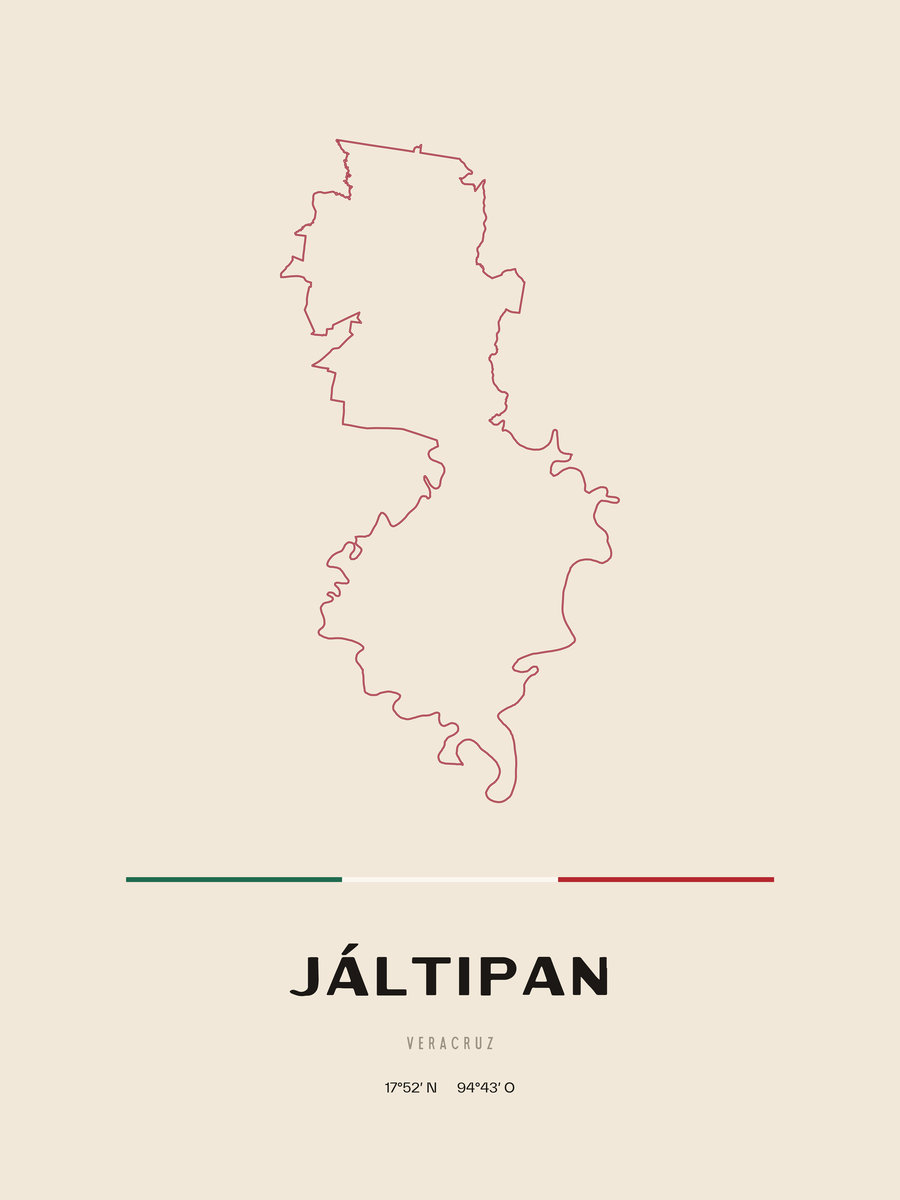 Framed poster of Jáltipan, Veracruz.
