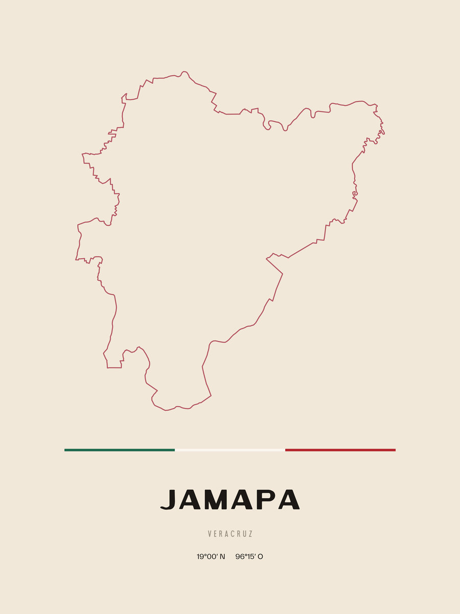 Framed poster of Jamapa, Veracruz.