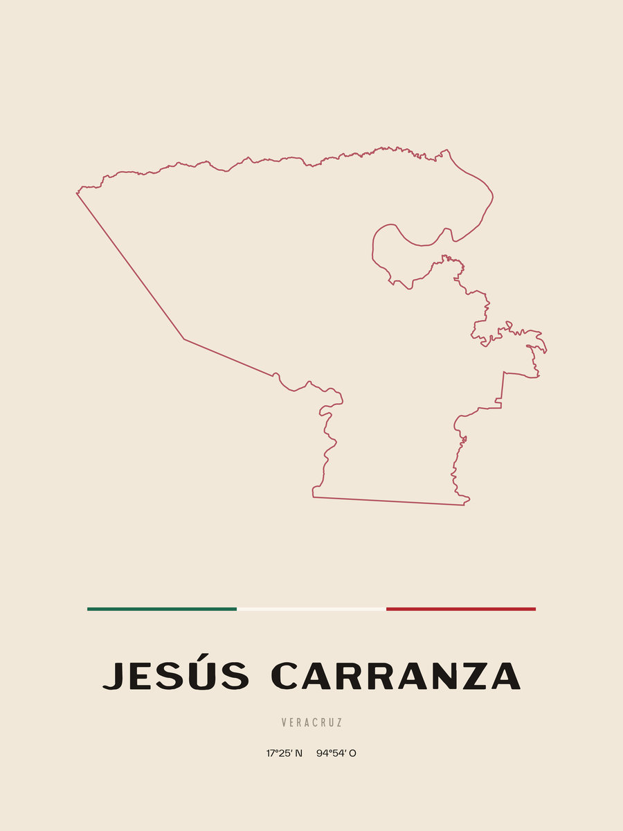 Framed poster of Jesús Carranza, Veracruz.