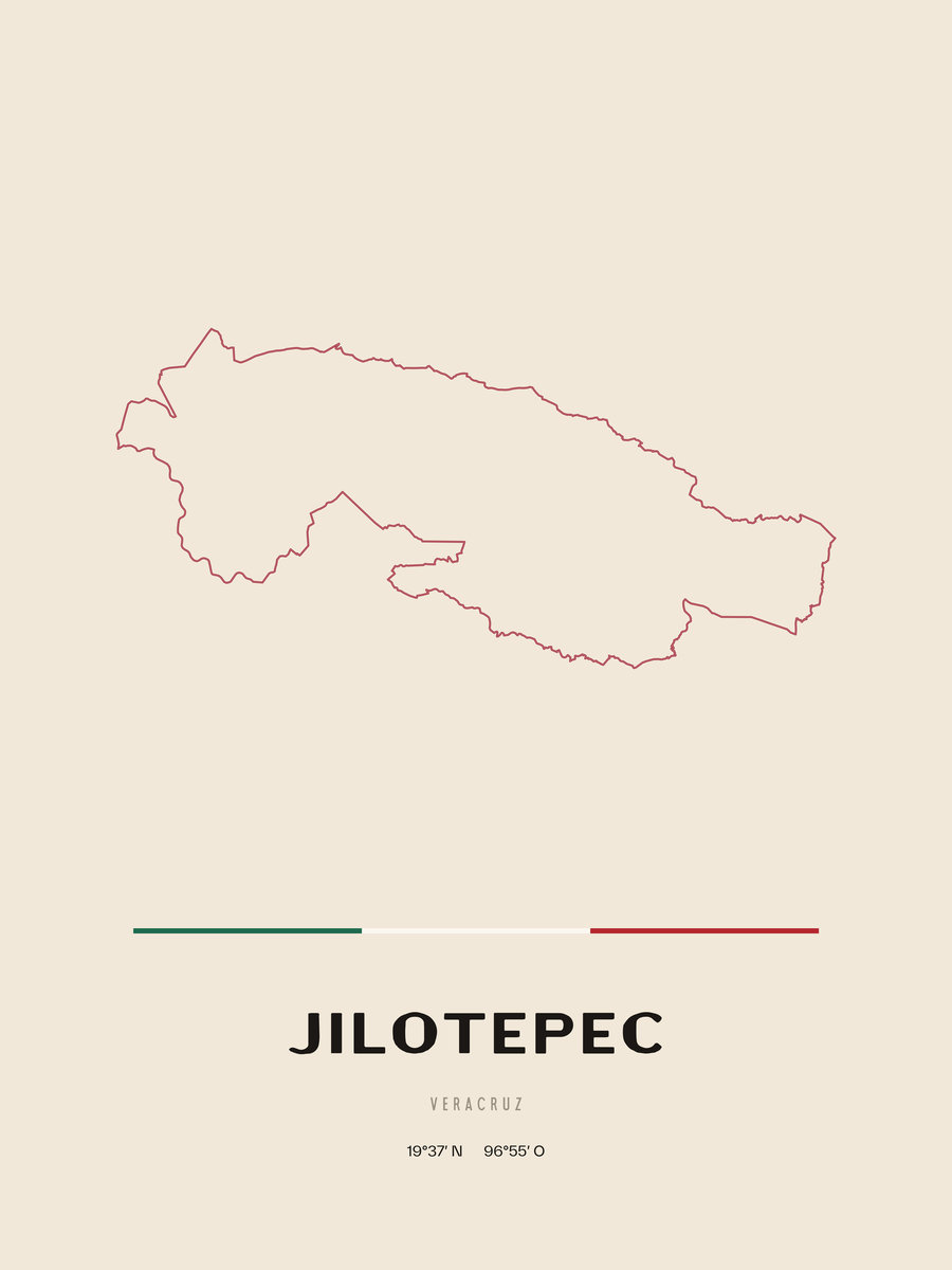 Framed poster of Jilotepec, Veracruz.
