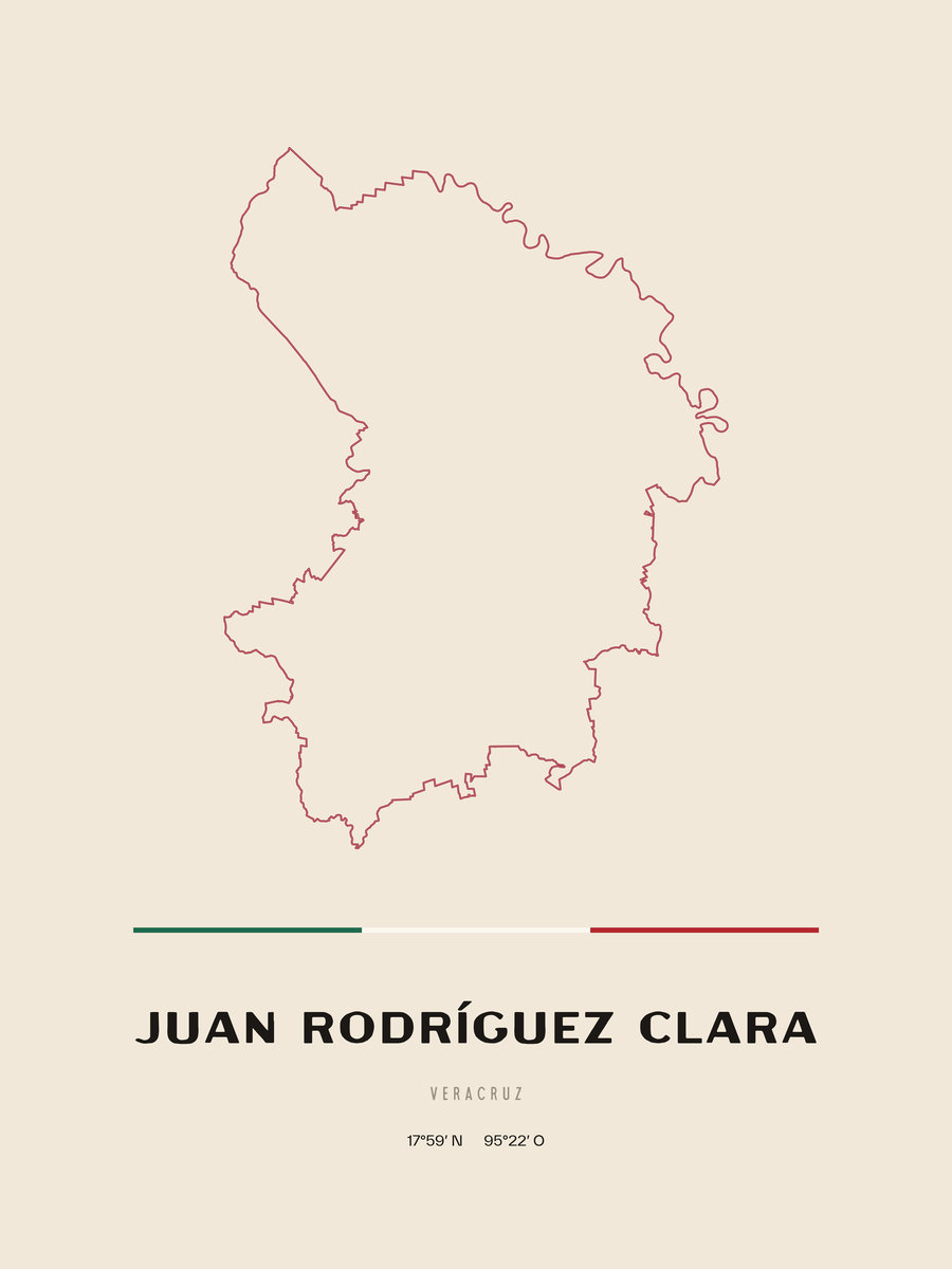 Framed poster of Juan Rodríguez Clara, Veracruz.
