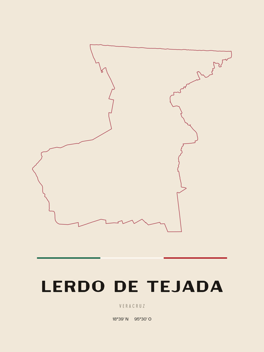 Framed poster of Lerdo de Tejada, Veracruz.