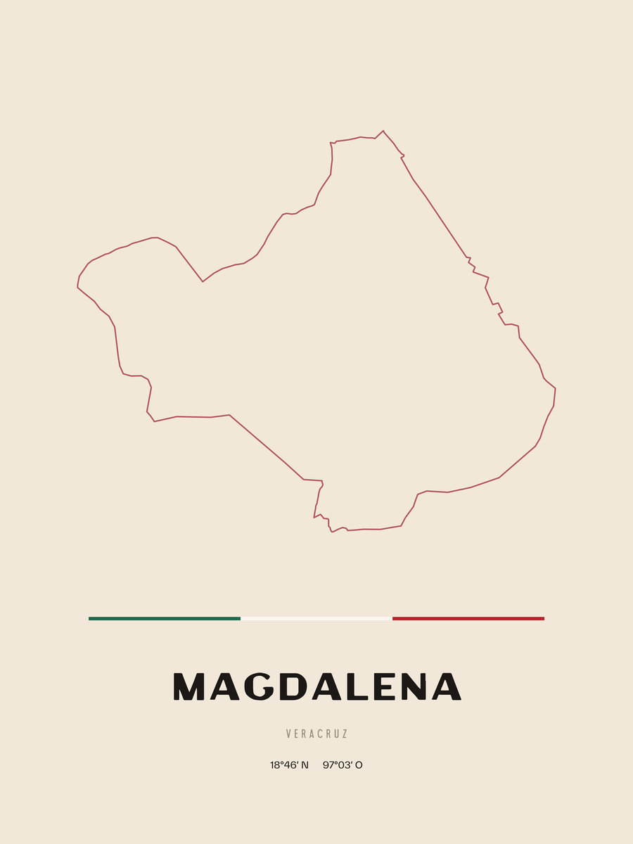 Framed poster of Magdalena, Veracruz.