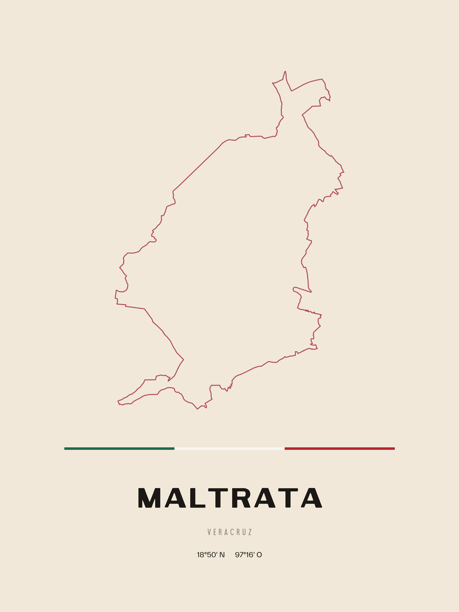 Framed poster of Maltrata, Veracruz.