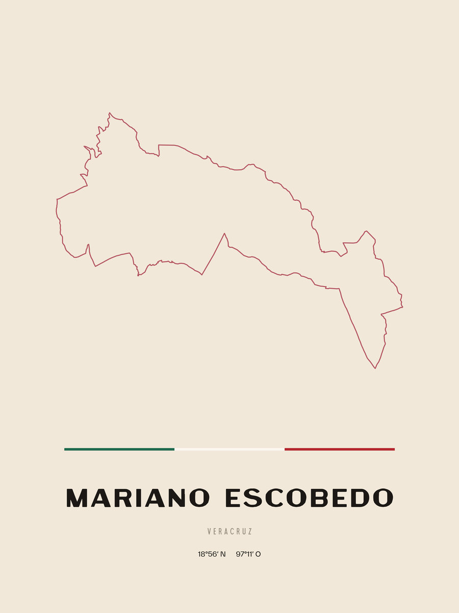 Framed poster of Mariano Escobedo, Veracruz.