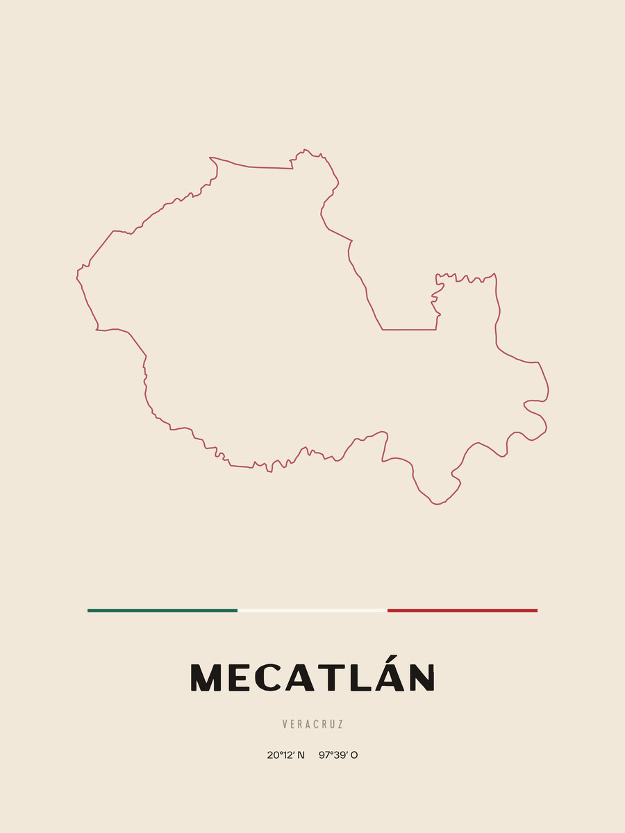 Framed poster of Mecatlán, Veracruz.
