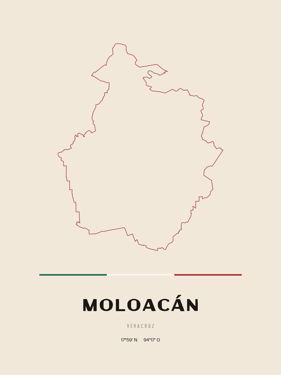 Framed poster of Moloacán, Veracruz.