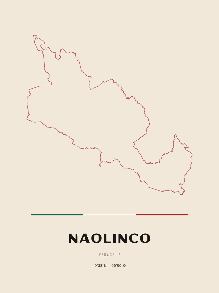 Framed poster of Naolinco, Veracruz.
