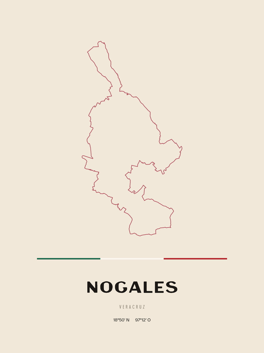 Framed poster of Nogales, Veracruz.