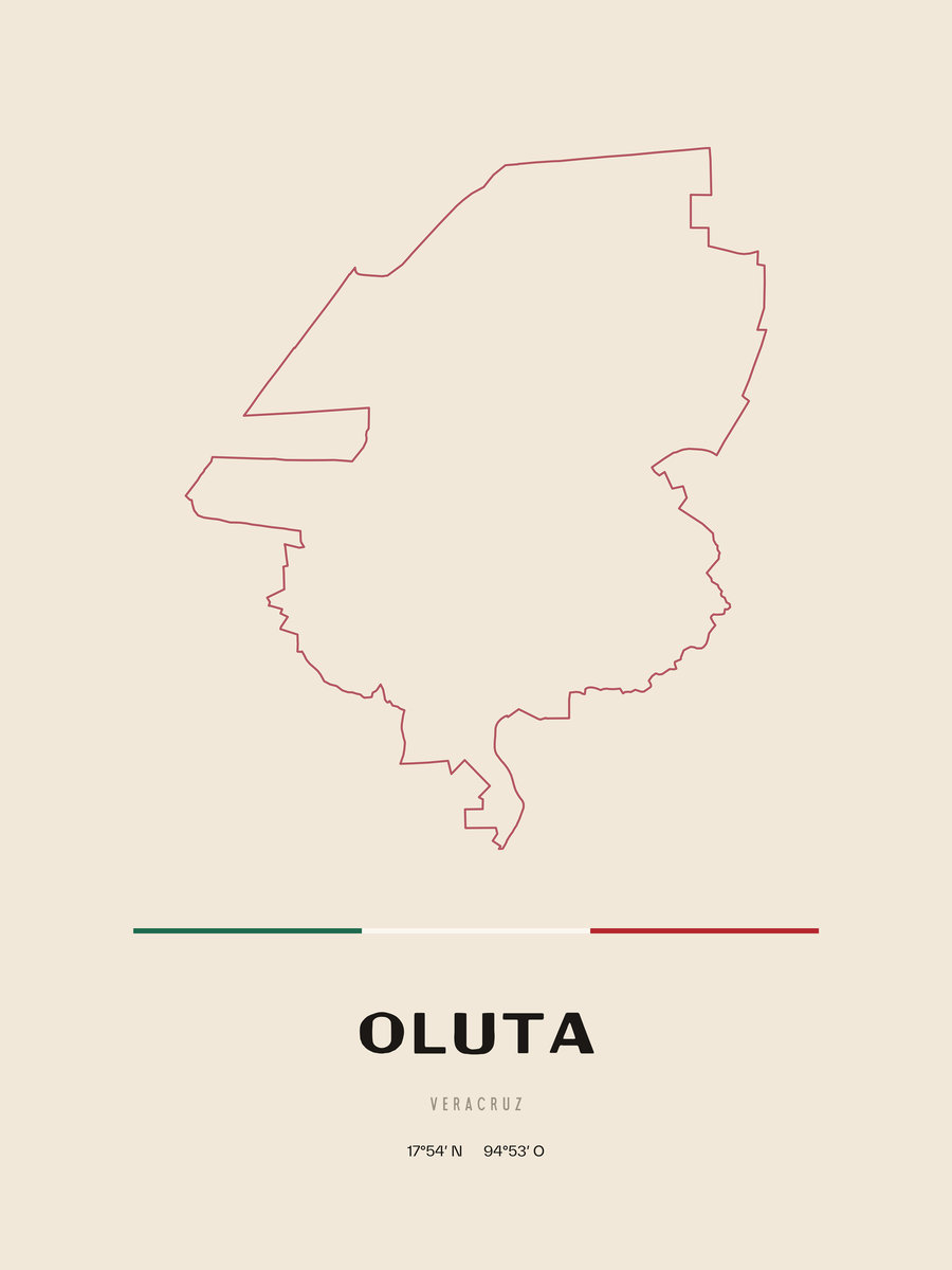 Framed poster of Oluta, Veracruz.