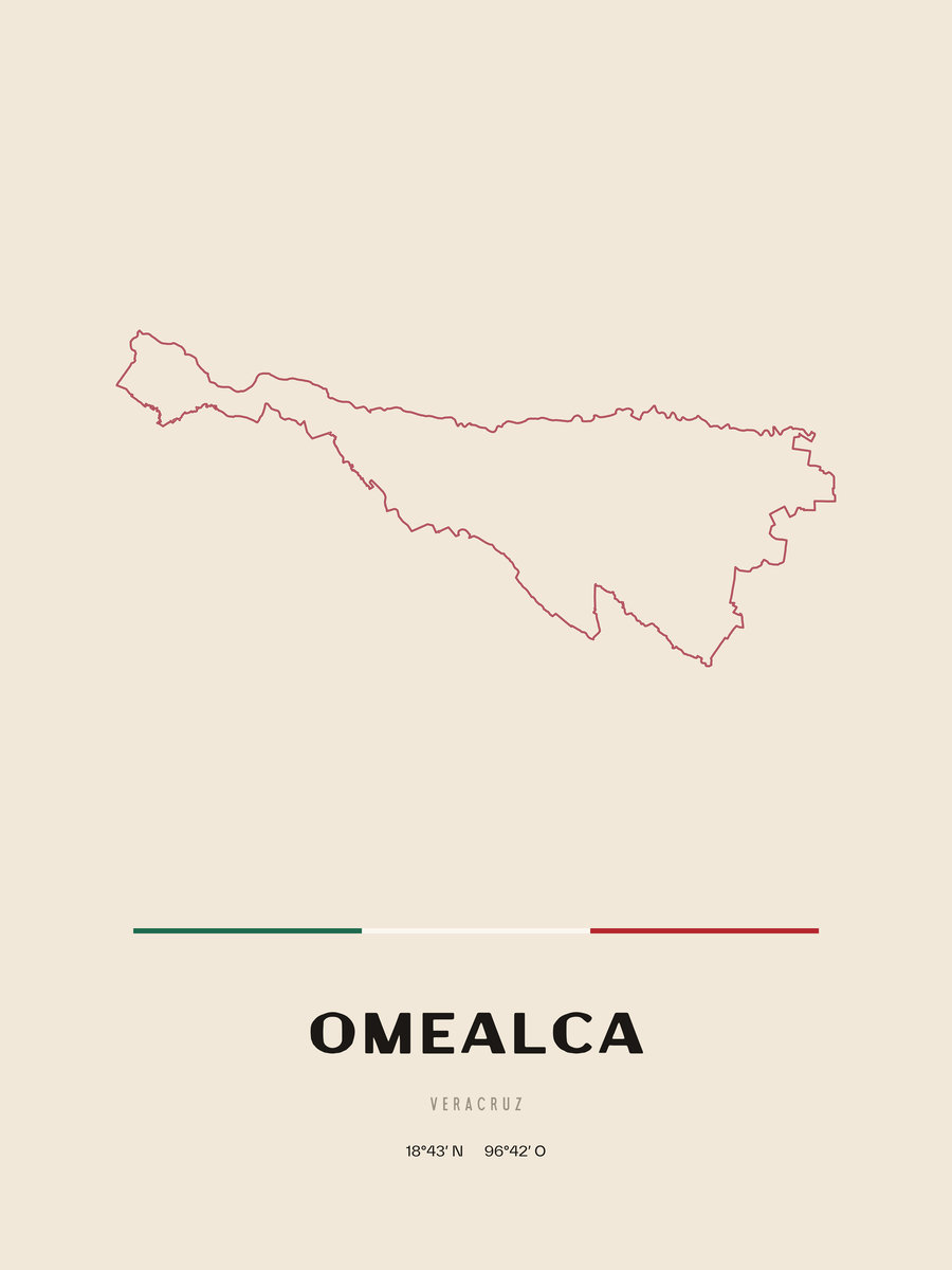 Framed poster of Omealca, Veracruz.
