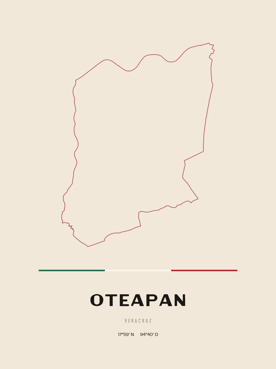 Framed poster of Oteapan, Veracruz.