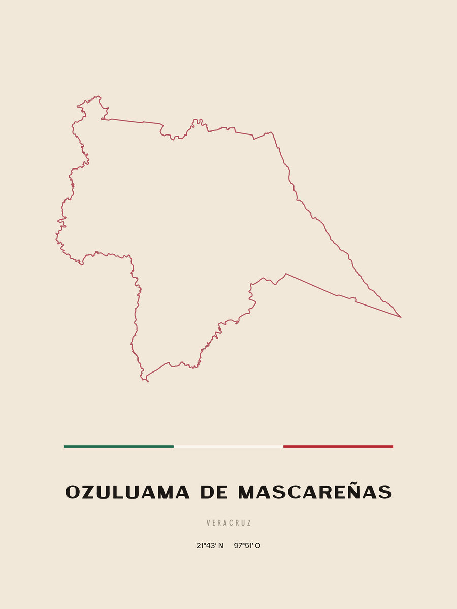 Framed poster of Ozuluama de Mascareñas, Veracruz.