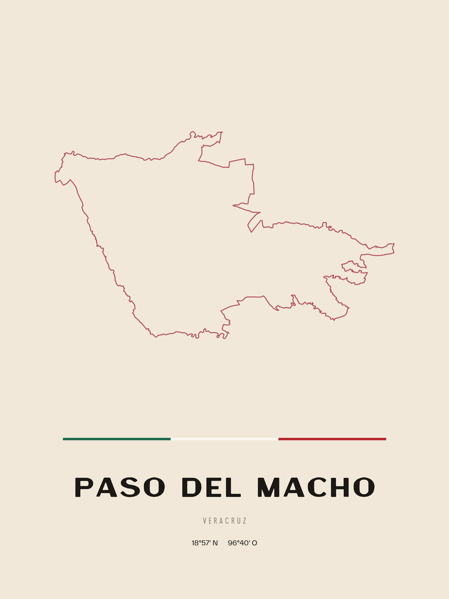 Framed poster of Paso del Macho, Veracruz.