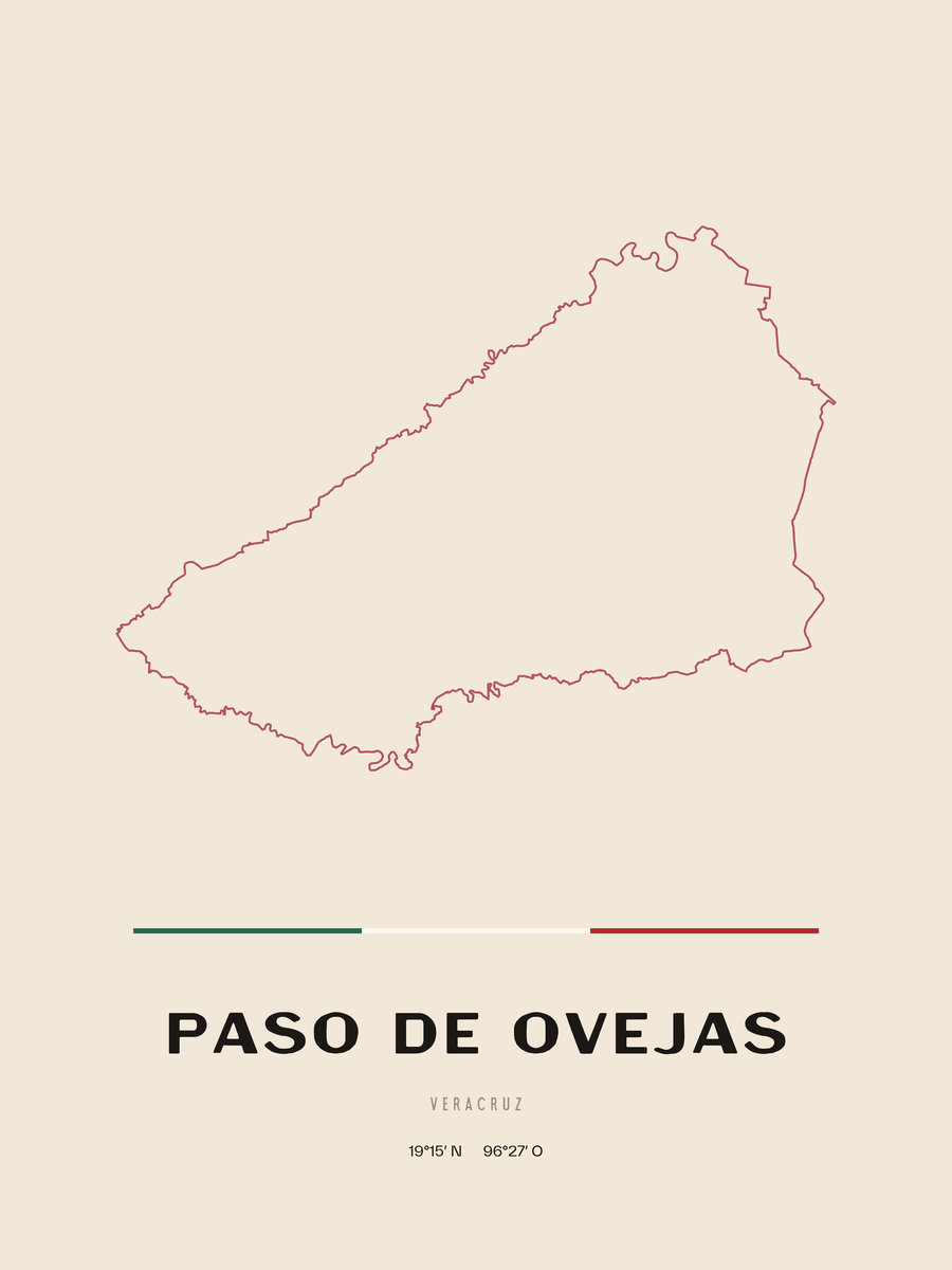 Framed poster of Paso de Ovejas, Veracruz.