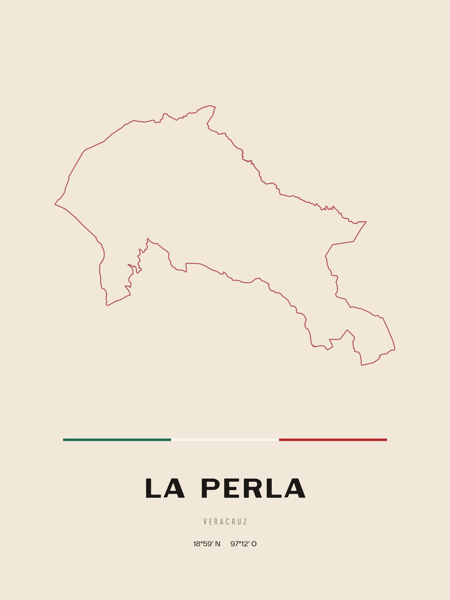 Framed poster of La Perla, Veracruz.