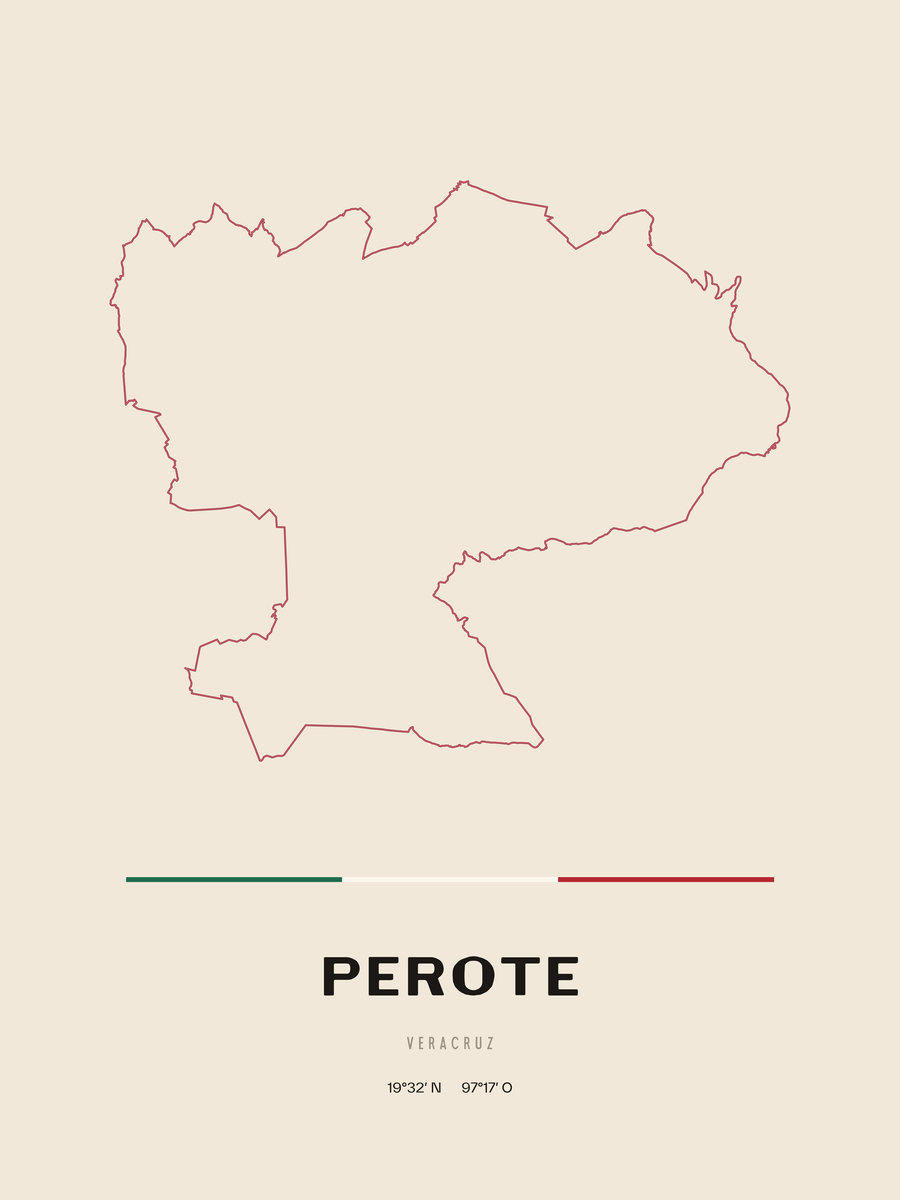 Framed poster of Perote, Veracruz.