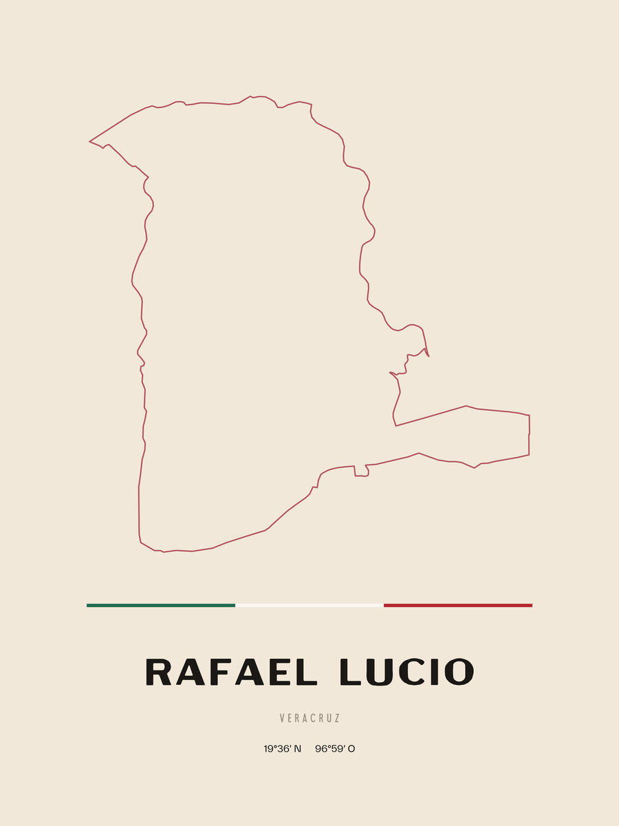 Framed poster of Rafael Lucio, Veracruz.