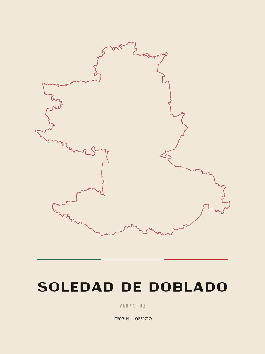 Framed poster of Soledad de Doblado, Veracruz.