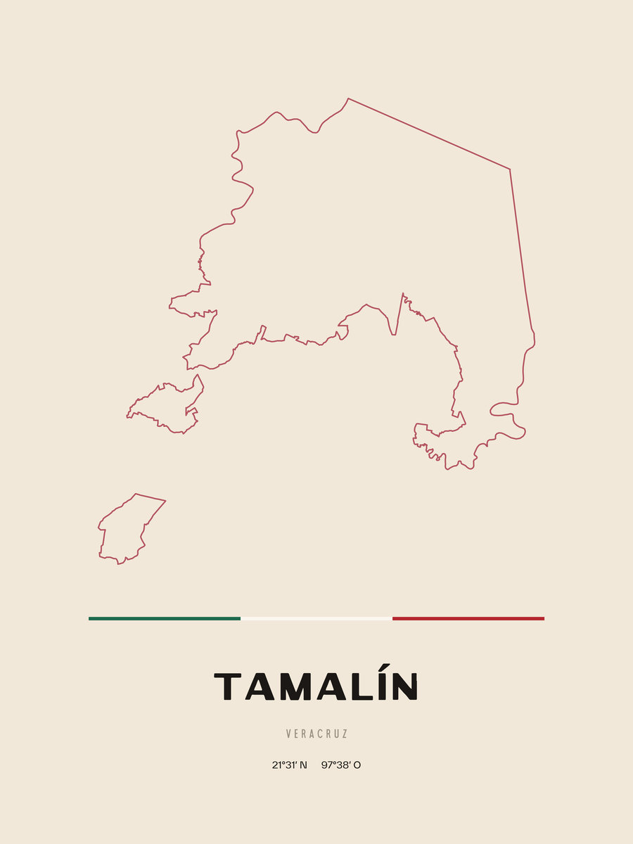 Framed poster of Tamalín, Veracruz.