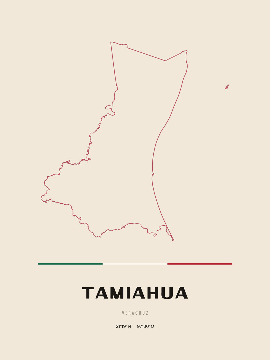Framed poster of Tamiahua, Veracruz.