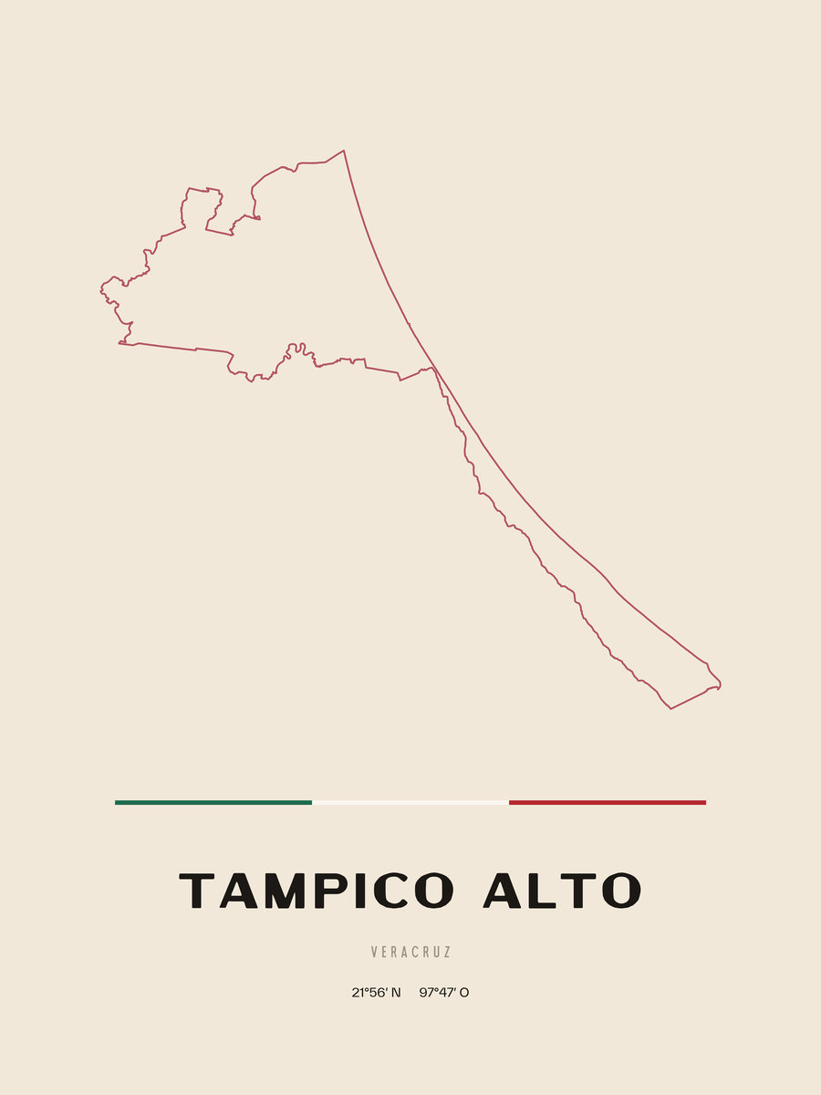 Framed poster of Tampico Alto, Veracruz.
