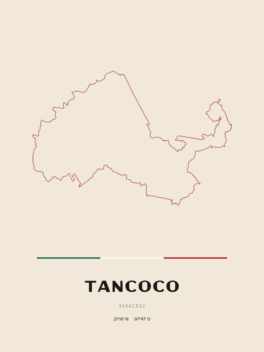 Framed poster of Tancoco, Veracruz.