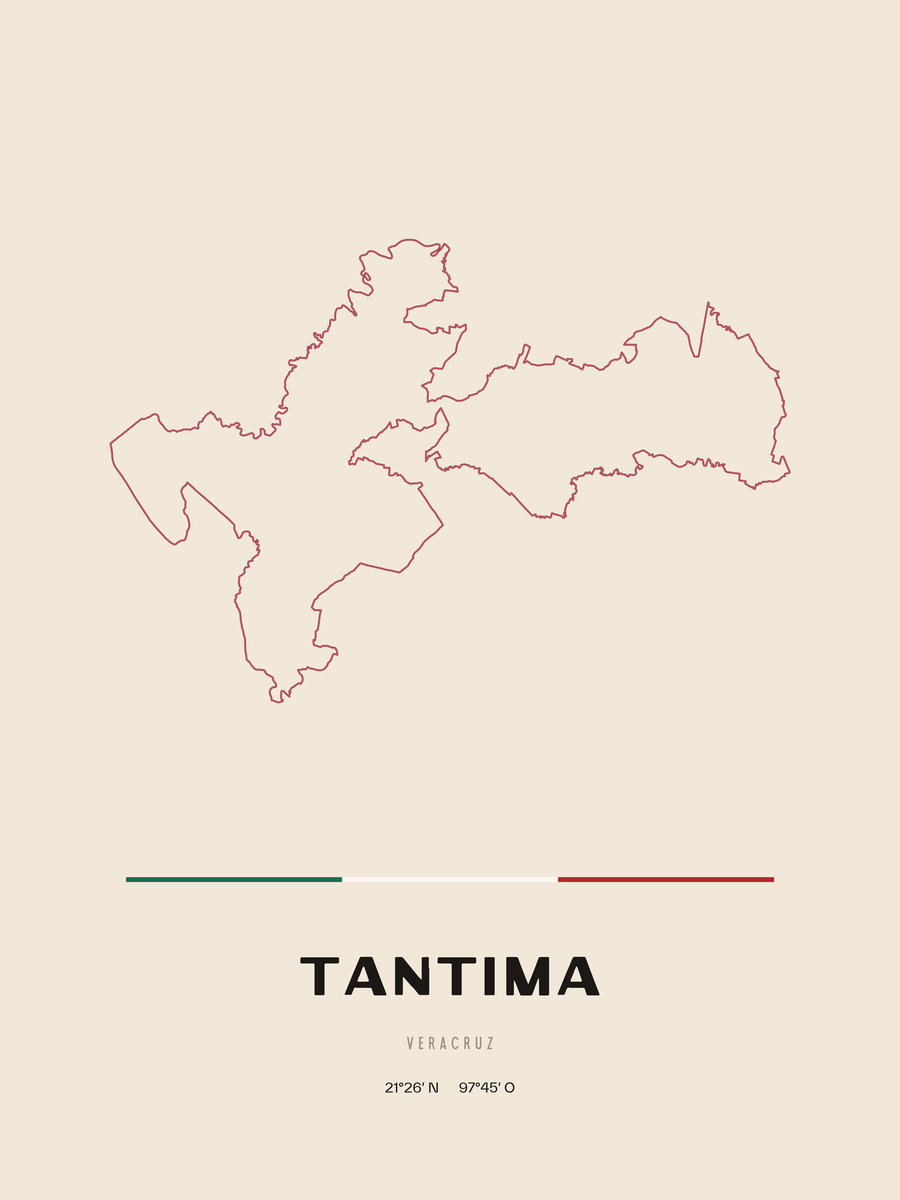 Framed poster of Tantima, Veracruz.