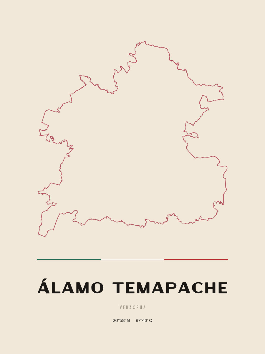 Framed poster of Álamo Temapache, Veracruz.
