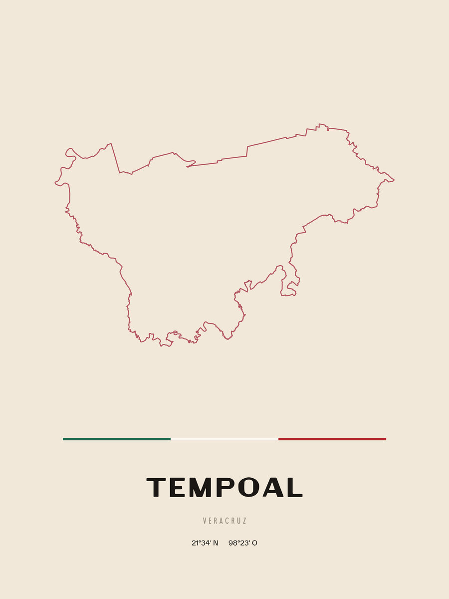 Framed poster of Tempoal, Veracruz.