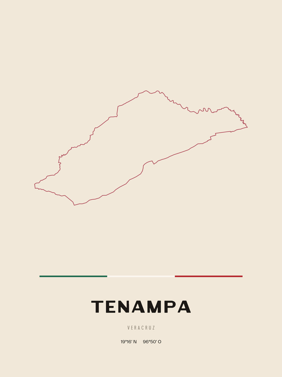 Framed poster of Tenampa, Veracruz.