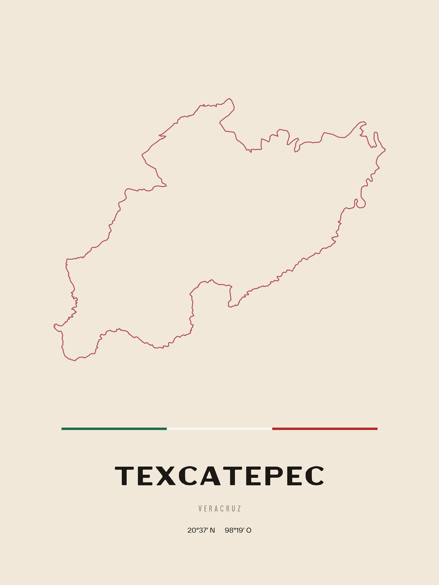 Framed poster of Texcatepec, Veracruz.