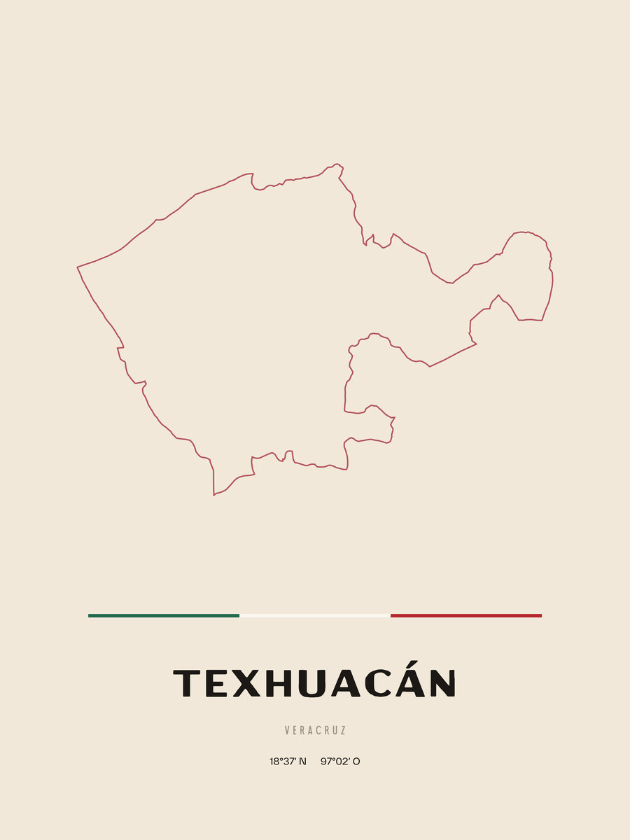 Framed poster of Texhuacán, Veracruz.