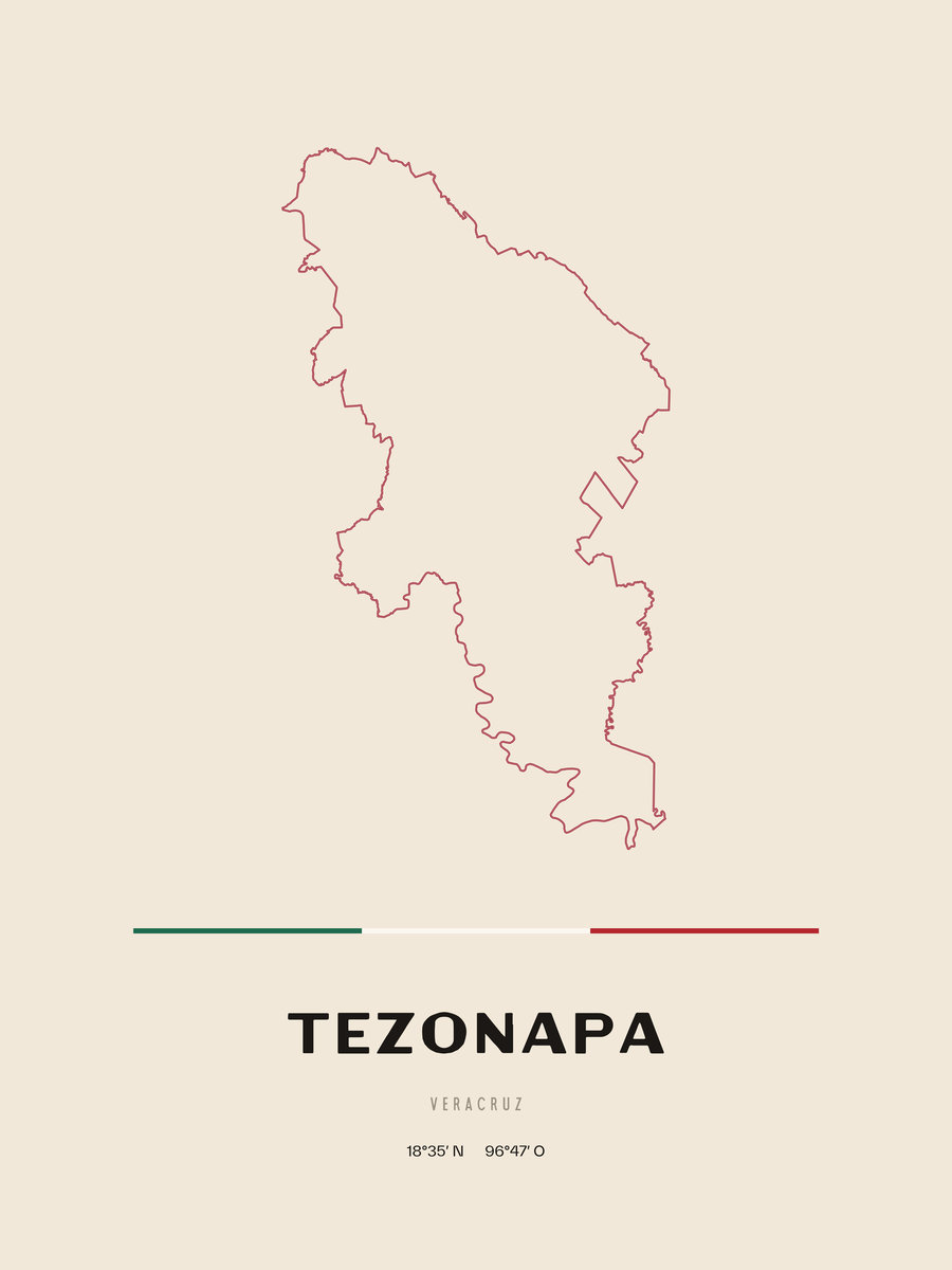 Framed poster of Tezonapa, Veracruz.