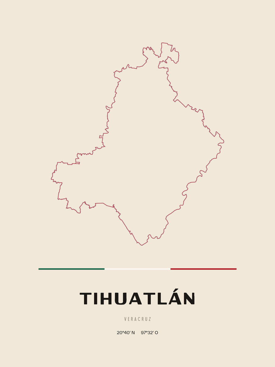 Framed poster of Tihuatlán, Veracruz.