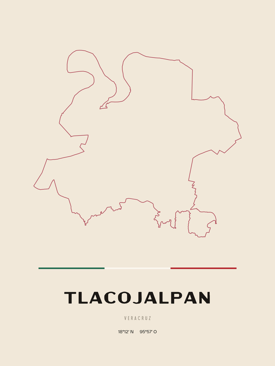 Framed poster of Tlacojalpan, Veracruz.
