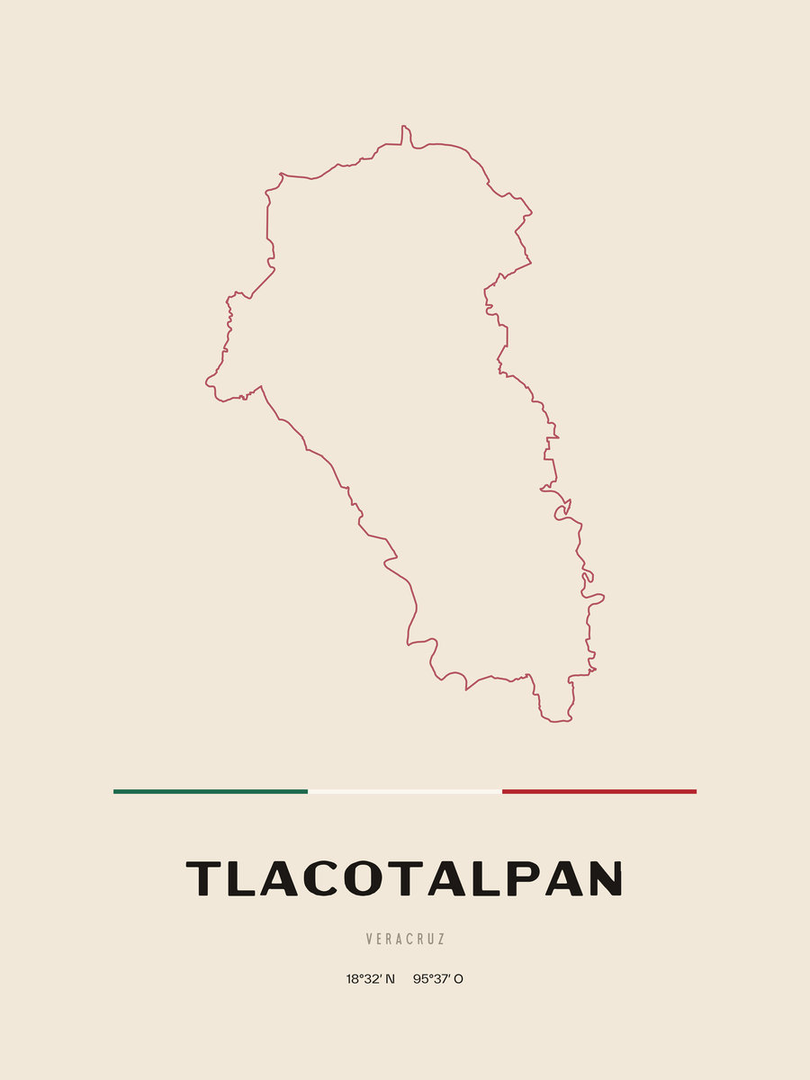 Framed poster of Tlacotalpan, Veracruz.