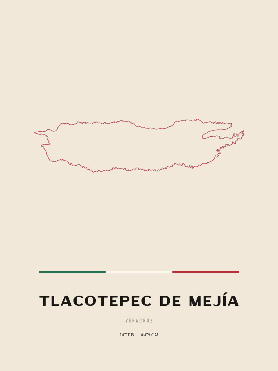 Framed poster of Tlacotepec de Mejía, Veracruz.