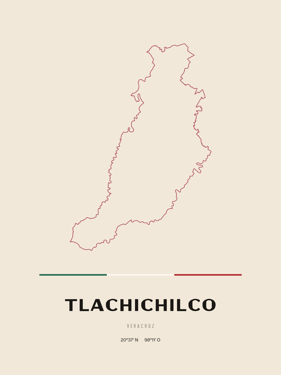 Framed poster of Tlachichilco, Veracruz.