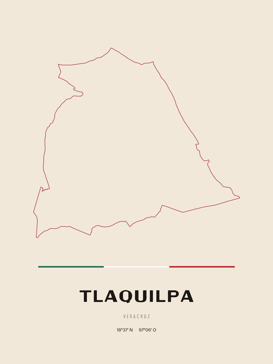 Framed poster of Tlaquilpa, Veracruz.